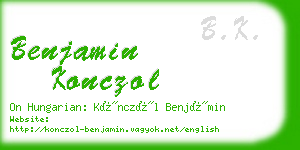 benjamin konczol business card
