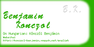 benjamin konczol business card
